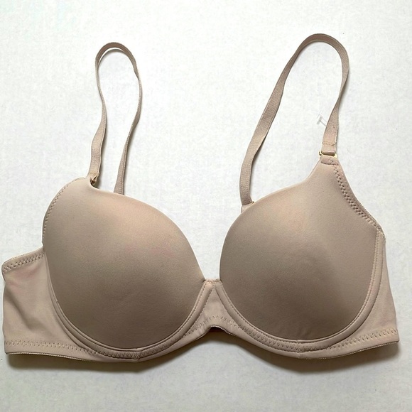 LEONISA Bra 32B Underwire T-shirt Lightweight Beige #71261 - Picture 1 of 10